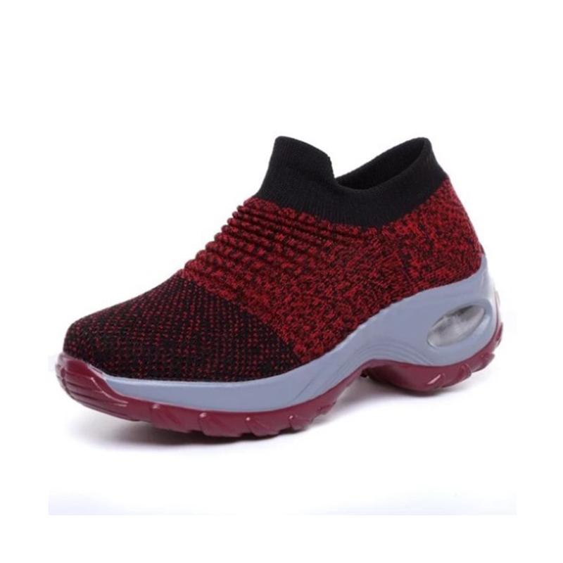 Womens Breathable Sports Shoes Smooth Platform Tennis Socks Sneakers Lightweight Athletic Footwear