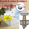 Wash Basin Bounce Drain Filter Sink Drain Plug Size Sink Drain Stopper With Anti-clogging Basket