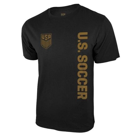 MINKET. Labdarúgó Szövetség USMNT Logó Felnőtt Póló NÉV & SZÁM Hozzáadása Fekete Egyenes