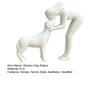 Kvinna och Hund Skulptur 3D-printad Bordsdekoration Kvinnor som Pussar Hund Figur för Vardagsrum Kontor Hem Skrivbord Hylla Dekor