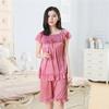 Ensemble Pyjama Sexy d'Été pour Femmes pour Dormir Perspective Soie Glacée Satin Vêtements de Nuit Attractifs Fins Vêtements d'Intérieur Grande Taille