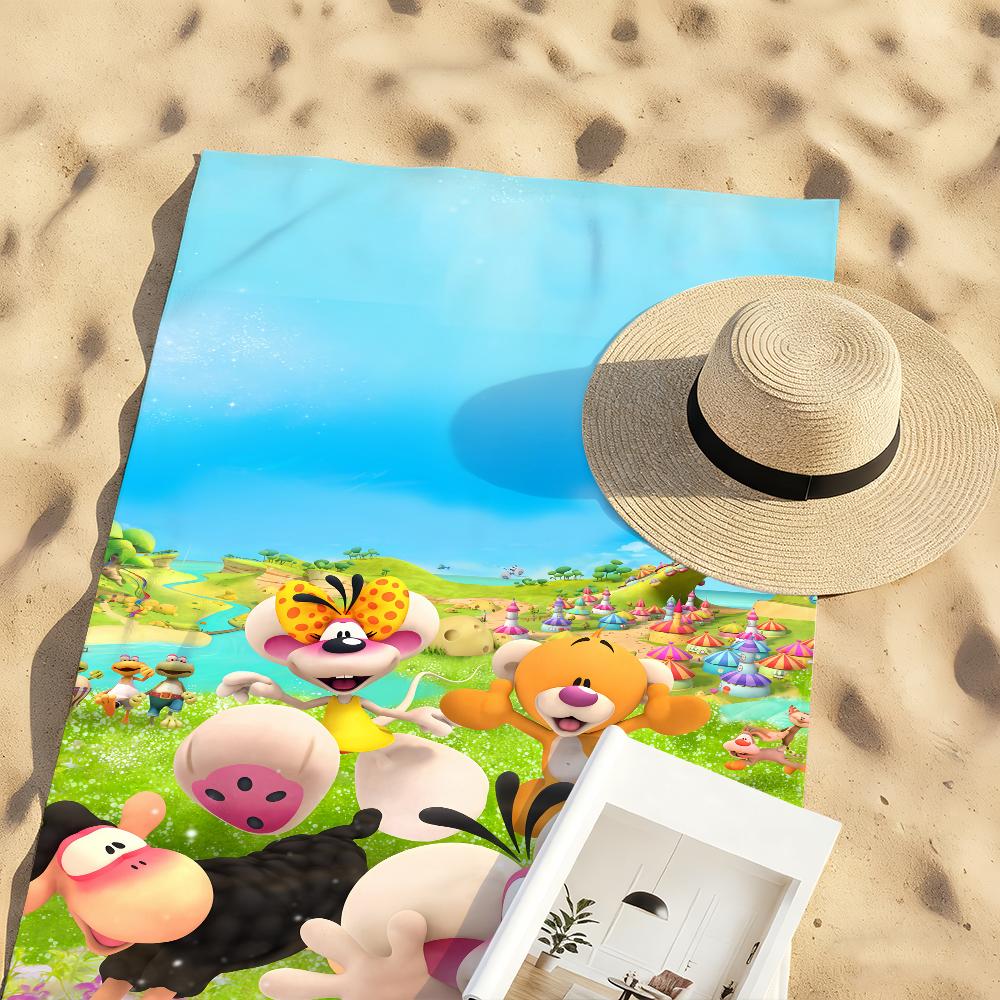 Cartoon D-Diddl-S Süßes Handtuch Weich Pool Geschenk Für Reise Fitnessstudio Dusche Camping Schnelltrocknend Sport Große Strandhandtücher