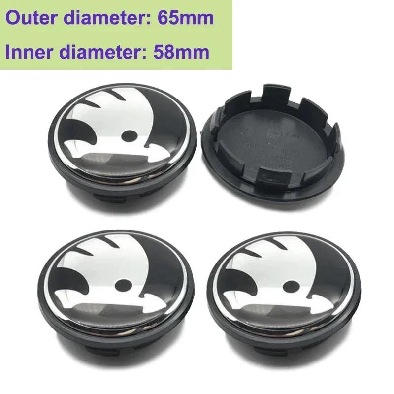 56/60/65mm Car Wheel Center Cover Caps Badge for Skoda Logo Superb Kamiq Octavia A7 Tour Yeti Fabia Rapid Kodiaq RS Karoq Metal Hkdn85