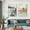 Chinese Wall Picture Japanese Canvas Painting Blue Moutain Yellow Bird Posters Prints Traditional Wall Art for Living Room Decor