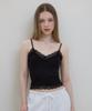 ROSEFRANTZ Lace Trim Sleeveless [Black]