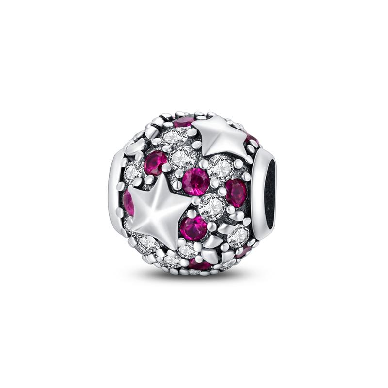 Copper Metal Butterfly Dragonfly Flower Pink Zircon Themed Sweet Charm Bead Components Bead Components Compatible With Pan Authentic Original