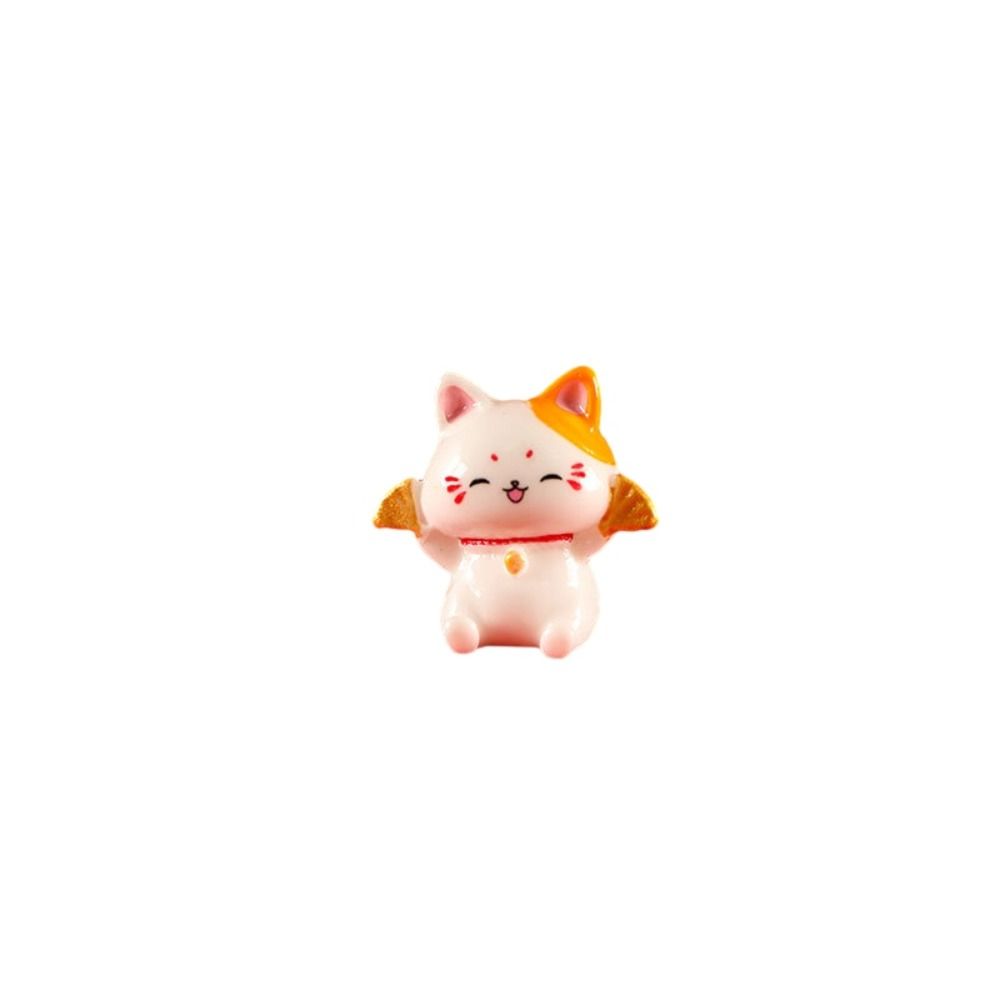 New 4.5 Inch Lucky Cat Home Decorations Handmade Portable Fortune Cat Statue Ceramic Car Decorations Home Store