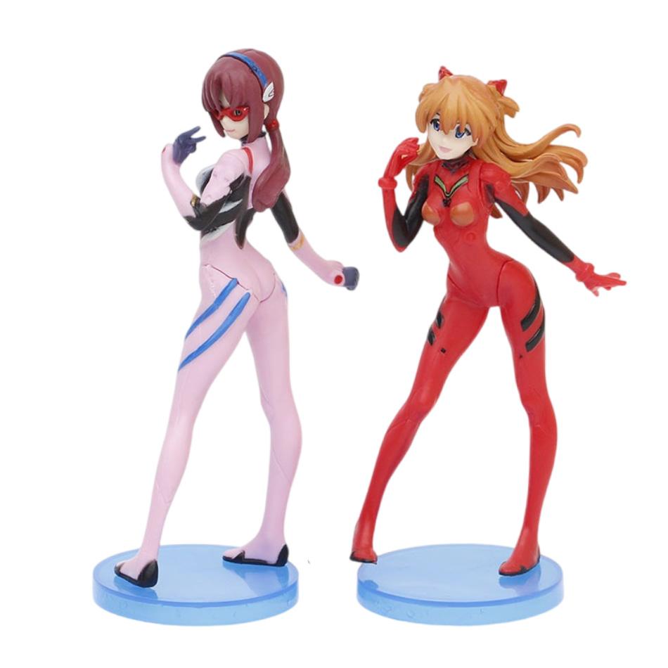 Anime NEON GENESIS EVANGELION 13cm Ayanami Rei Asuka Langley Makinami Figur PVC Modell Puppe Schreibtischdekoration Sammlerstücke Spielzeug