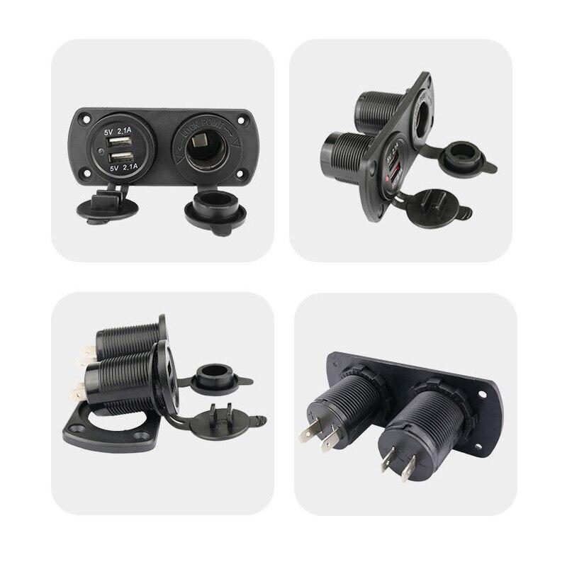 Répartiteur de prise de courant 12V 4,2 a, chargeur double USB, adaptateur de sortie pour voiture, bateau, moto marine