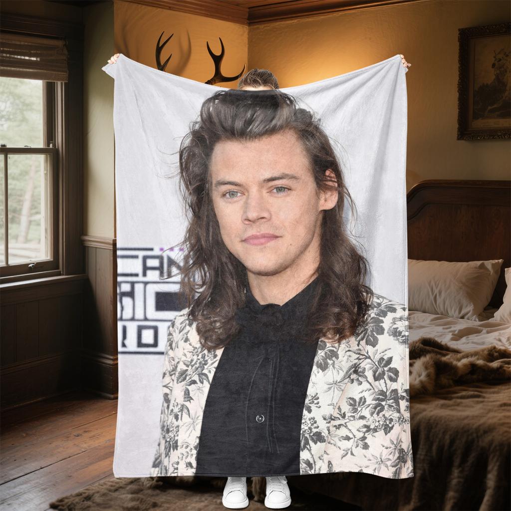 Harry Styles Decke Weich Bequem Alle Jahreszeiten Perfektes Geschenk Sofa Büro Nickerchen Draußen Reisen