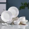 Jingdezhen 16-Piece Pure White Ceramic Dinnerware Set