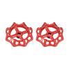 External Faucet Round Wheel Metal Cast Steel Painted Square 10x10 Wheel Outer Diameter 98 2pcs Handle, Brooch, Mm, Mm, Red,