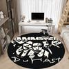 1pc Rammstein Music Office Round Area Rug, Indoor Mat Suitable For Office,Bedroom Living Room Home Decor, Room Deco A0926145