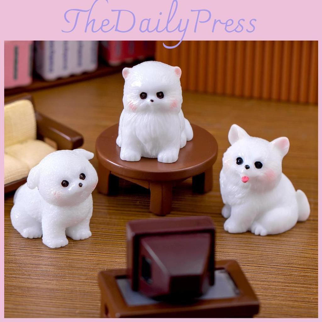 Adorable Resin Dog Figures Blind Box Miniature Garden And Desktop Decor