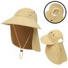 Unisex klobouk bucket se šálou Vodotěsný Protiskluzový Klobouk proti slunci s velkou krempou 10 cm Prodyšný Anti-UV Venkovní Cestovní Turistický Rybářský Klobouk