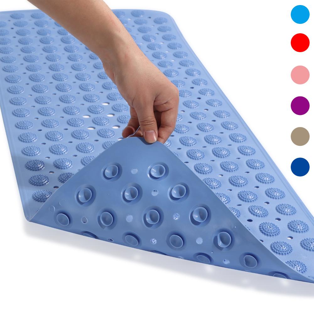 Home Drain Holes Anti Slip Suction Cup Bath Mat Massage Point Bathroom Mat