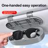 Car Storage Box with Shockproof Velvet Lining for Sunglasses And Small Items Automotive Eyeglasses Storage Case One-Hand Open Organizer for Car