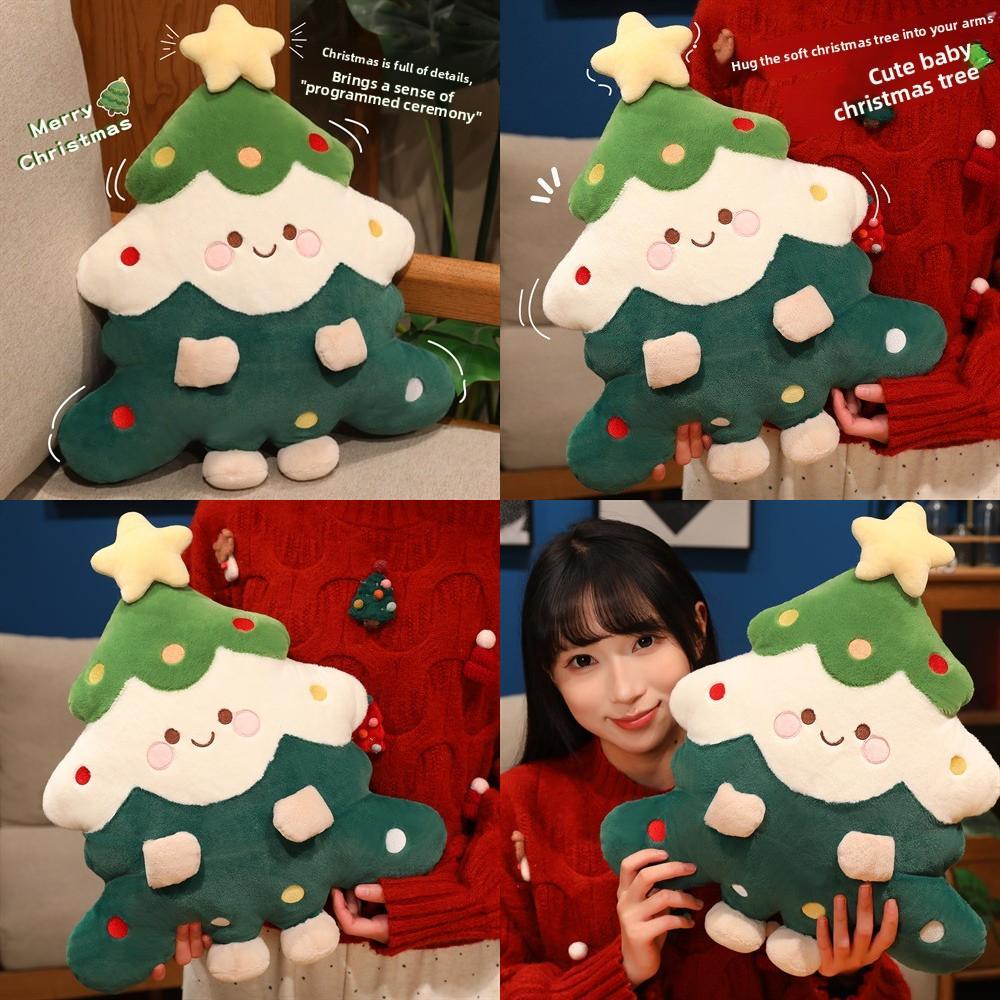 Weihnachtsbaum Mann Plüschkissen mit PP-Baumwollfüllung für Feiertags-Heimdekoration