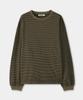 EXCONTAINER Vintage Pigment Stripe Long Sleeve (Deep Beige)