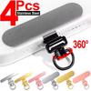 Phone Tether Tab 360° Rotatable Ultra-thin Universal Stainless Steel Phone Lanyard Clip Metal Patch Anti-Lost Strap Fixed Gasket