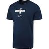 T Shirts Men's Navy Blue Crew Neck Moderate Straight Fit DV0597-492