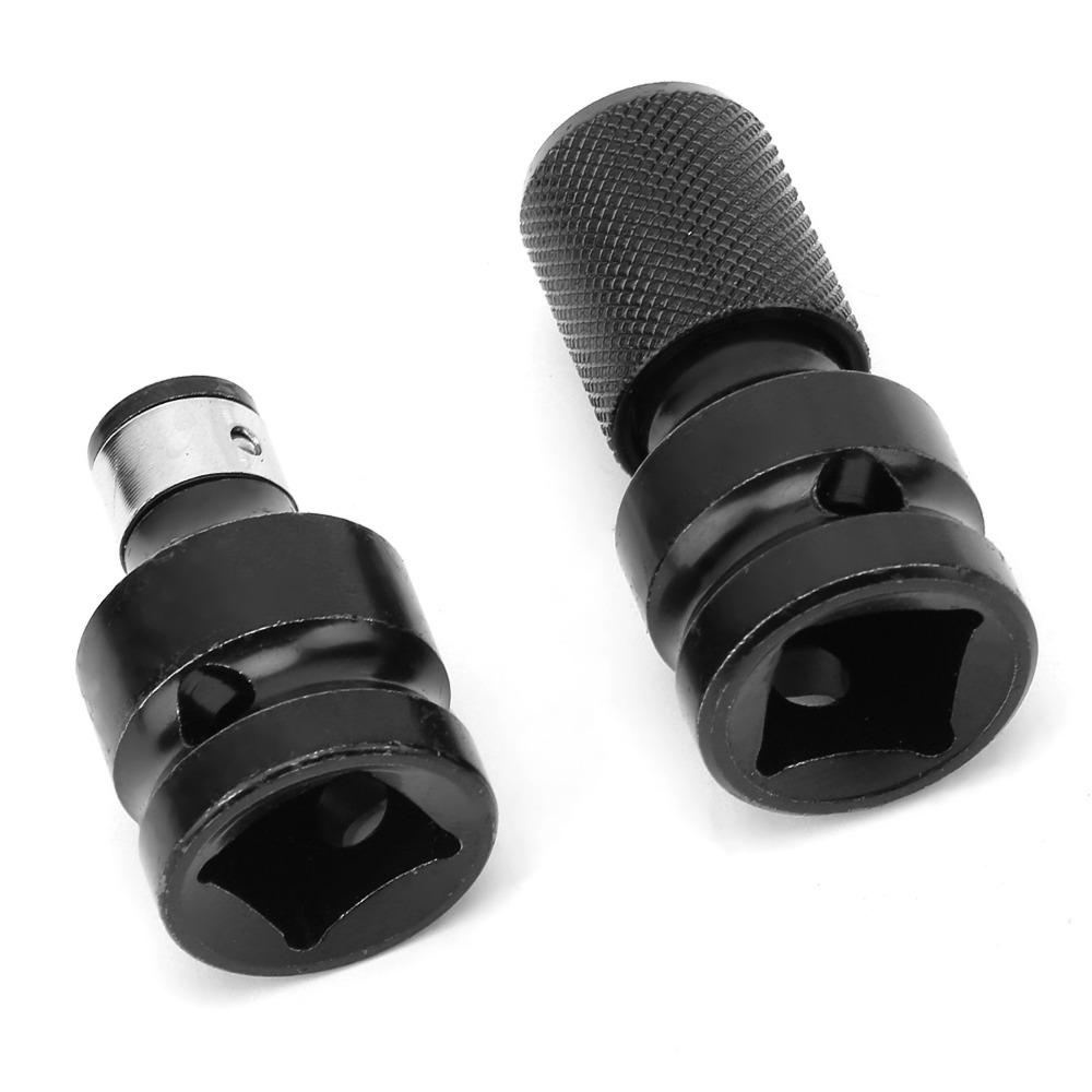 2pcs Hex Female Impact Wrench Adapter 1/2 to 1/4 Inch Hex Socket Adaptor For Impact Wrench
