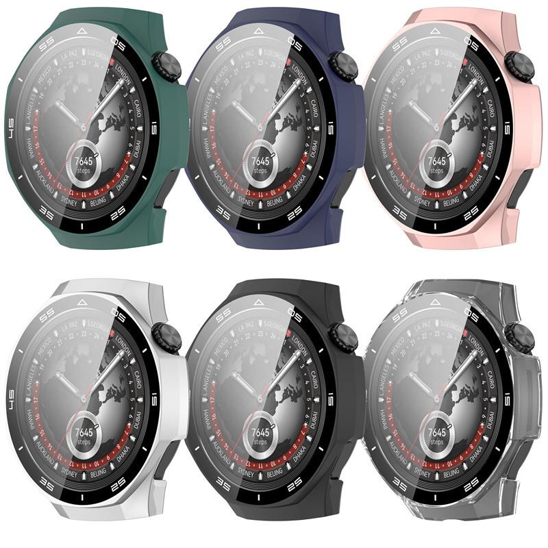 Case for Huawei Watch GT5 Pro 46mm Tempered Glass Anti-scratch Film Bumper Protective Cover