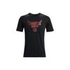 Under Armour Project Rock Brahma Bull Print Short Sleeve T-Shirt Men Tops Black 1371214-001