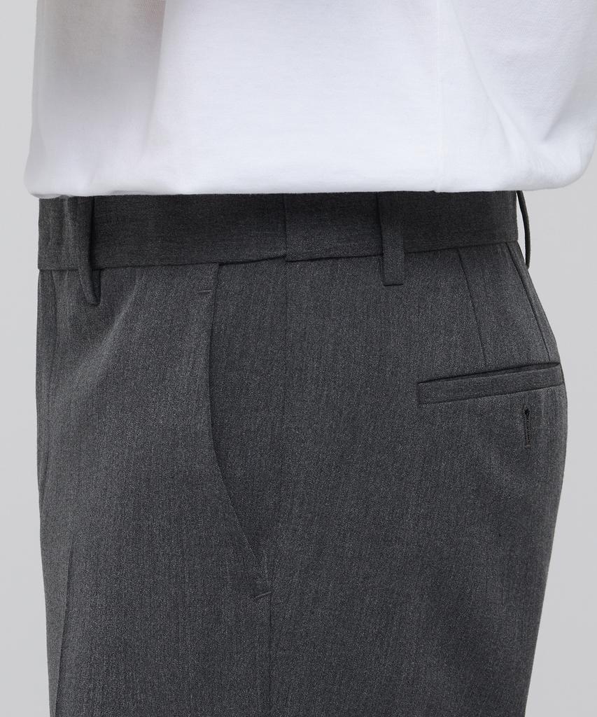 Musinsa Standard Lightweight Tapered Hidden Banding Crop Slacks [Medium Gray]