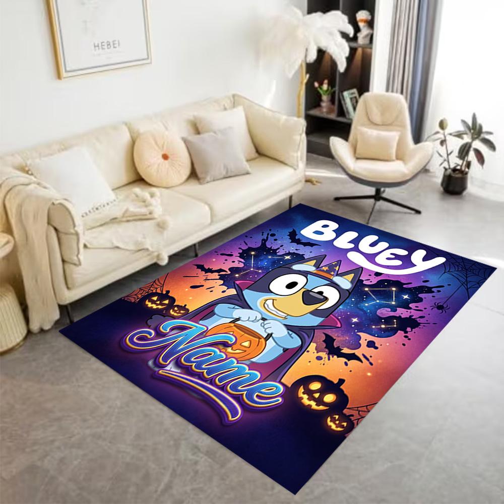 Halloween Friends Trick-or-treat Personalized Text Carpet Suitable for Study room Foyer Playrooms Entryway Anti-slip Rug Anime Office Decor