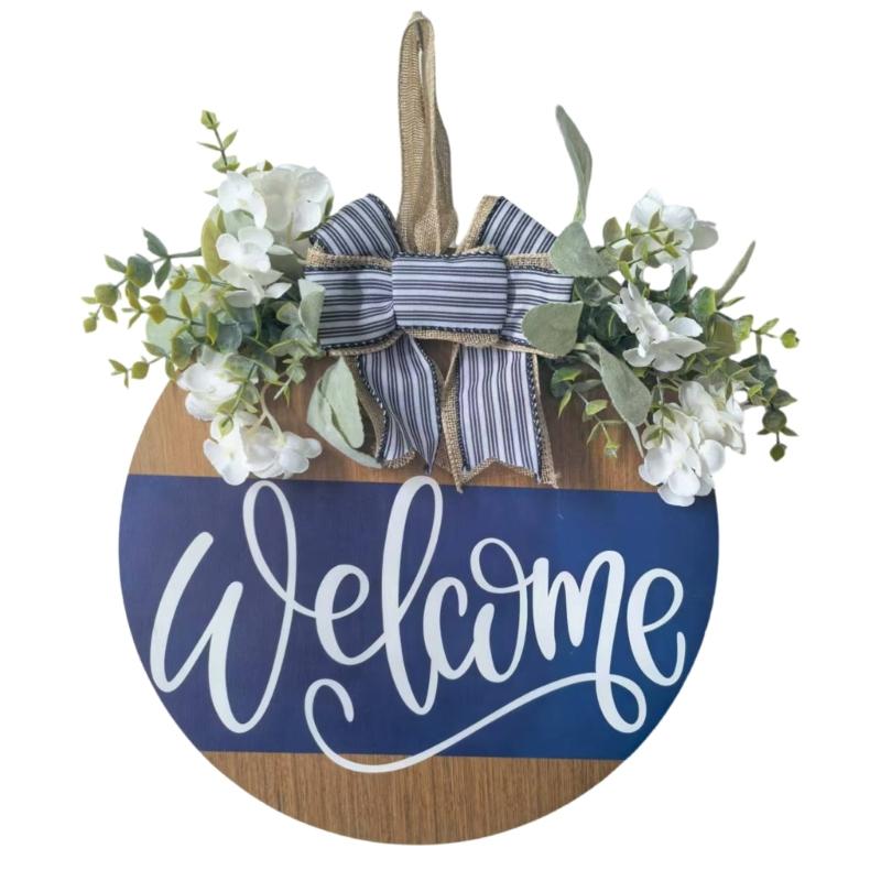 Handcrafted Wooden Letter Bowknot Holiday Garlands User Friendly Door Or Wall Hanging For Seasonal Homes Decoration