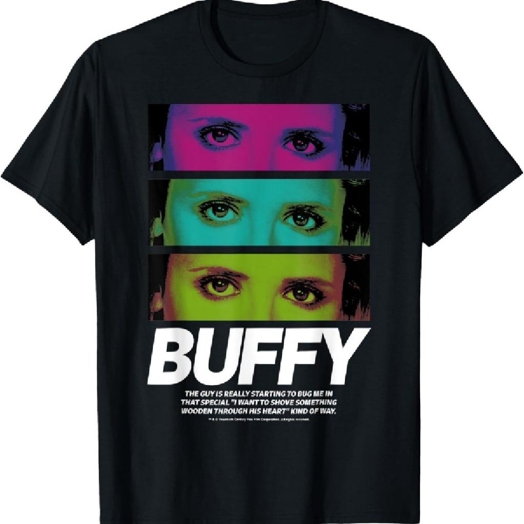 Buffy – Im Bann der Vampire Ikonischer Buffy-Blick Große Brustpaneele T-Shirt