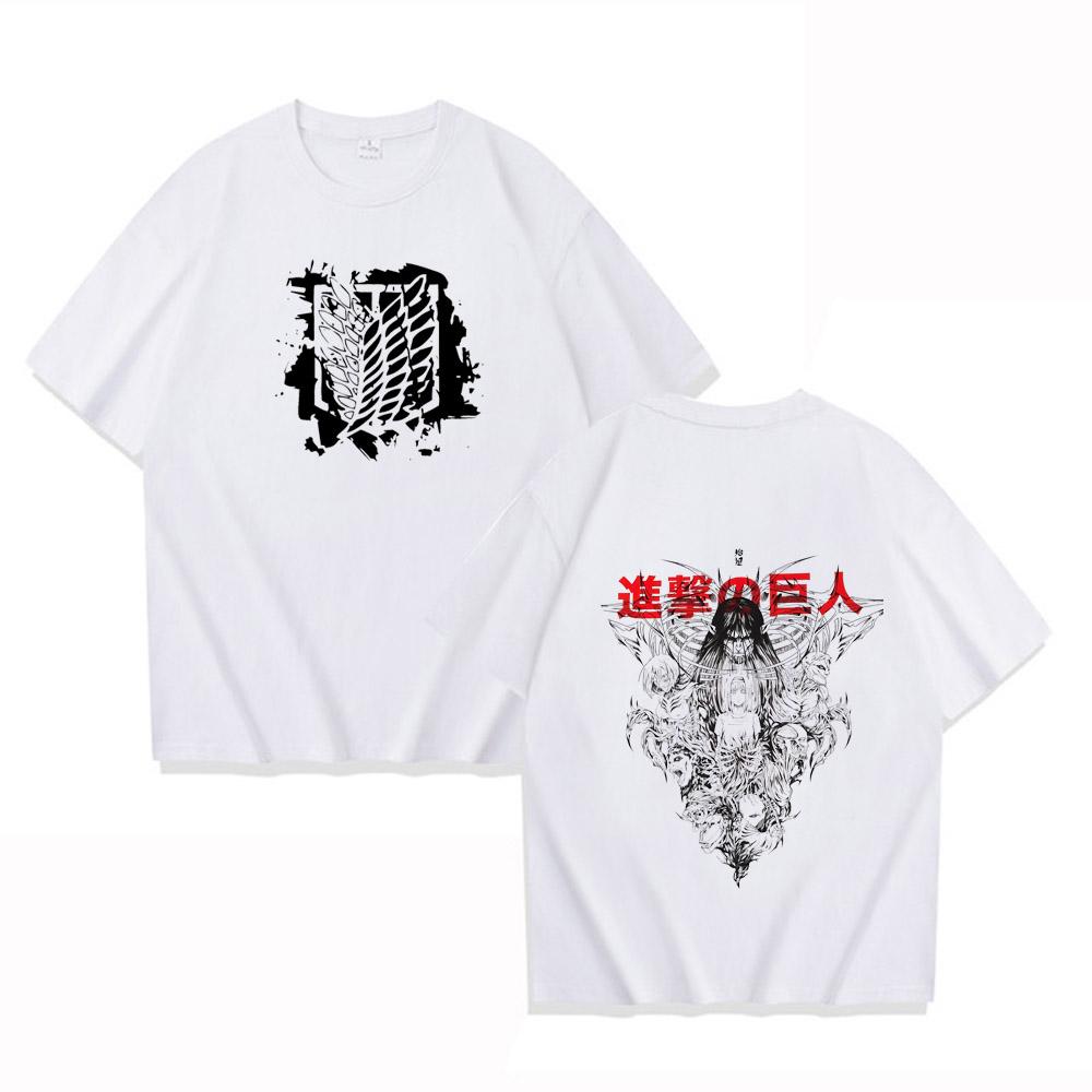 Tricouri Anime Attack on Titan Bărbați Bumbac de Înaltă Calitate Tricou Shingeki No Kyojin Mânecă Scurtă Manga Eren Mikasa Topuri