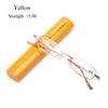 Eyeglass Metal Case Small Compact with Pen Tube Case Portable Reading Glasses Presbyopic Glasses