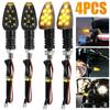 4 Adet Motosiklet Dönüş Sinyal Lambası 12V Profesyonel LED Amber Dönüş Gösterge Lambası Evrensel Mini Motosiklet Ön Arka Lambası