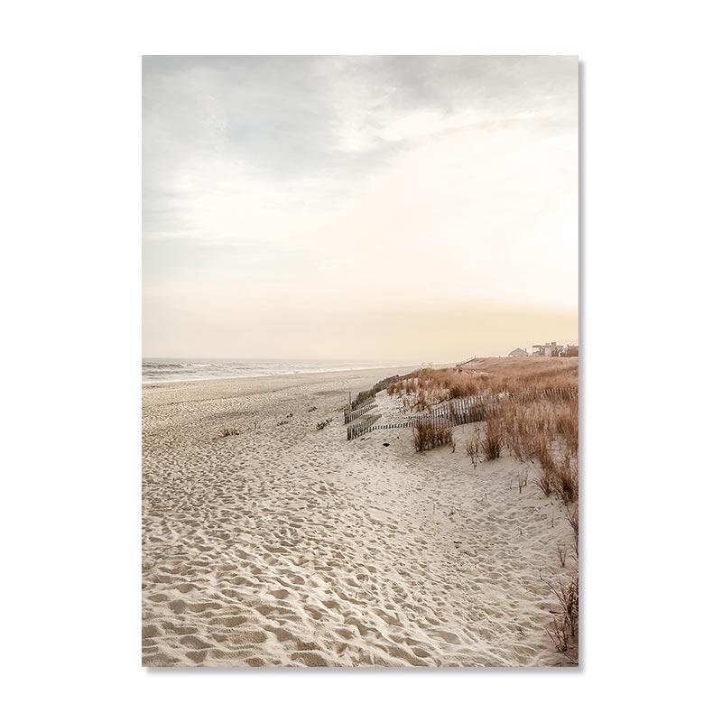 Coconut Lake Canvas Posters Landscape Art Painting Countryside Scenery Beige Wall Art Prints Nordic Pictures Living Room Decor