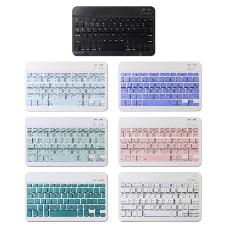 Wireless Bluetooth Keyboard with Colorful Backlight for Mobile Phones and Tablets, Compatible with 7-10 Inch Devices, Luminous Russian Layout