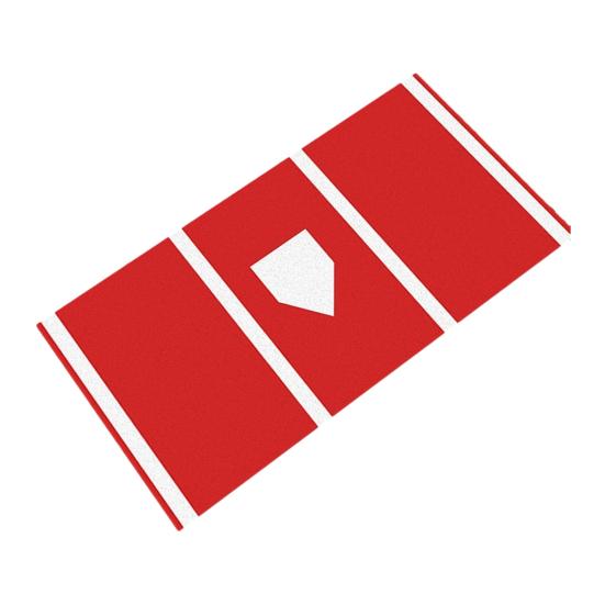 Baseball Batting Mat for Training Shock Absorbing Softball Pitching Mat Batting Practice Mat with Anti-Slip Bottom Footprint Guide for Beginner