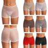 Women Sheer Boyshort Underwear Glossy Stretchy Low Rise Design Comfortable Lingerie Briefs Everyday Wear