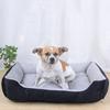 Panier carré pour chien, lit doux et élastique pour chat, coussin de couchage chaud et moyen pour animal de compagnie, canapé-lit pour chat en hiver