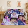 Kpop B-BTS Mode Groep Ster Flanellen Deken Zacht Warm Plaid voor Slaapkamer Woonkamer Bed Reizen Kamperen Picknick Cadeau