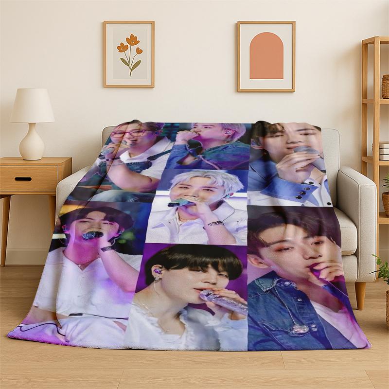 Kpop B-BTS Mode Groep Ster Flanellen Deken Zacht Warm Plaid voor Slaapkamer Woonkamer Bed Reizen Kamperen Picknick Cadeau