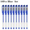 10 Stück/6 Stück/Set Rot Blau Schwarz Tinte Gelschreiber 0,5 mm Schreiben Neutralstifte Einfacher Stift für Schüler Schule Bürobedarf Schreibwaren