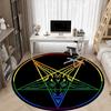 1 pièce Baphomet, Tapis Rond de Bureau Occulte, Sous les Chaises de Bureau Chambre à Coucher Salon Décoration de la Maison, Déco de Pièce, Disponible en Différentes Tailles