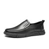 Fashion Spring Summer Man Black Shoes Genuine Leather Casual Shoes Men Non-slip Mans Footwear High Quality Male Flats New Arrival