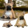 1pc Sleepy French Bulldog Puppy Statues, Resin Garden Yard Sculptures, Cute Animal Lawn Ornaments, Durable Outdoor Decor