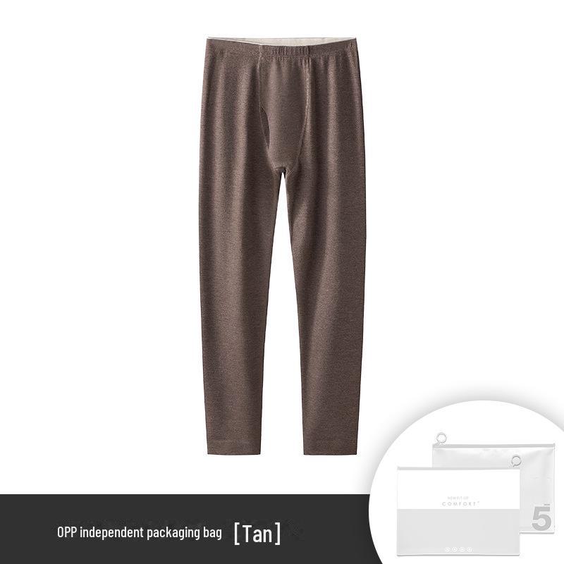 Ultra-Zachte & Warme Heren Zijde Wol Velours Naadloze Leggings voor Herfst & Winter