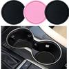 Round Creative Pvc Cup Car Storage Mat Universal Non Slip Car Cup Holder Black