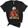 Leopard Moose Wearing Xmas Lights Santa Hat Cute Merry Christmas Snow Santa Moose Unisex T-Shirt