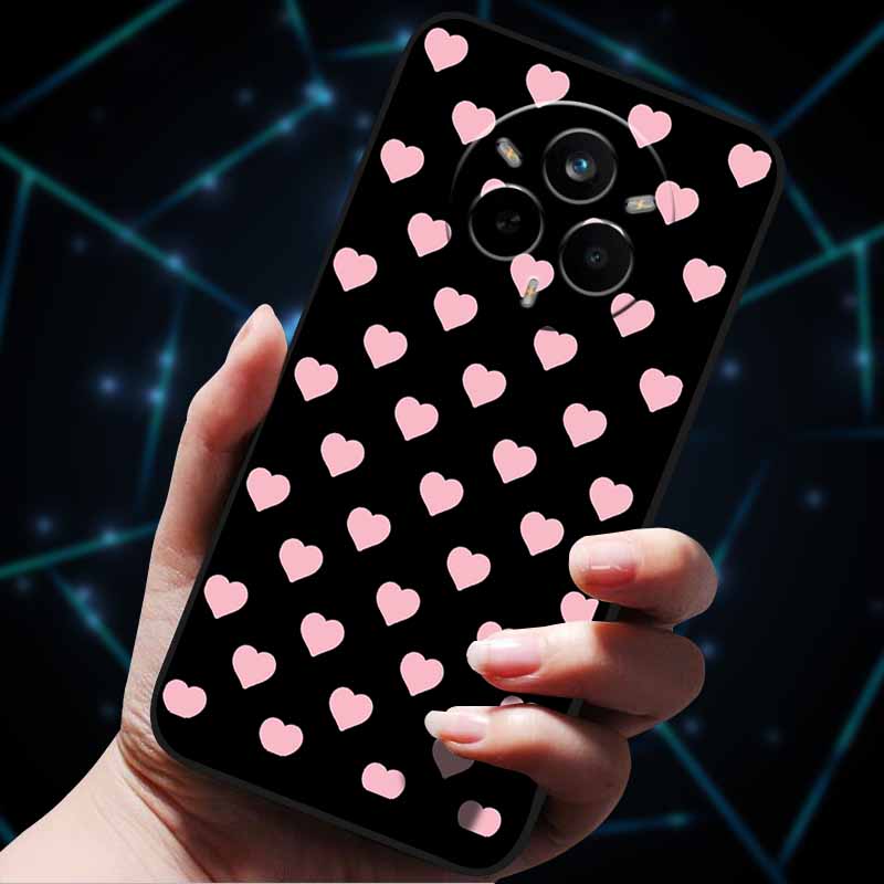 For Realme 14 Pro 5G Case 14Pro+ Soft Silicone Bumper 3D Flowers Emboss Phone Cases for Realme 14 Pro+ Plus Back Covers Shells